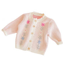 Casaco de malha para bebês, casaco tricotado de mão para crianças de 0-3 anos, roupas de inverno para outono e inverno 2024 - compre barato