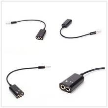 1Pcs Android Phone MP3 Audio Splitte Headphone Splitter 3.5mm Aux Audio Jack Stereo Earphone Double Adapter Cable for IOS 2024 - buy cheap