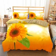 Sunflower 3D Printed Bedding Set 2/3pcs Duvet Cover with Pillowcase Set Bed Linens Home Textile for Kids Adults Bedroom Decor 2024 - buy cheap