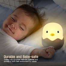 Kids Touch Sensor Eggshell Chicken Night Light Eggy Sleeping Cute Cartoon Silicone USB Charging Tumbler Bedside Creative Lamp 2024 - buy cheap