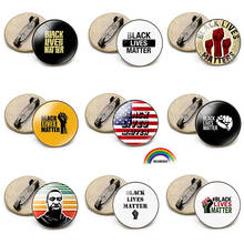 De Black Lives Matter broches de botón Pin insignia hojalata broches joyería no puedo respirar George Floyd 2024 - compra barato