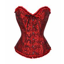 Black Red Gothic Corset Bustier Sexy Women Overbust Gorset Boned Lace Up Plus Size 6XL Corselet Steampunk Clothing Waist Cincher 2024 - buy cheap