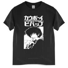 Men Cotton T Shirt Summer Brand Tshirt Trendy Vintage Cowboy Bebop T Shirts Japanese Anime Manga Characters T-Shirt 2024 - buy cheap