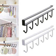 Useful Kitchen Cupboard Storage Rack Shelf Hanging Hook Organizer Closet Clothes Glass Mug Cup Shelf Hanger Wardrobe Holder 2024 - buy cheap