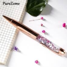 Luxury 1.0mm Metal Bling Sequin Ballpoint Pen Signature Writing Pens Black Ink School Office Stationery Gift 2024 - buy cheap