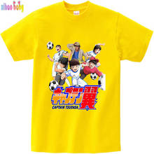 Camiseta de manga corta con dibujos animados de capitán Tsubasa para niños, ropa de fútbol para niños, Top de blusa para niñas, 3t-9T 2024 - compra barato