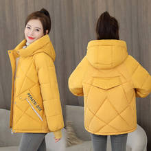 2021 New Winter Women Parka Stand-collar Hooded Jacket loose Warm Thicken Outerwear Down cotton Casual Jacket Female Basic Coat 2024 - compre barato