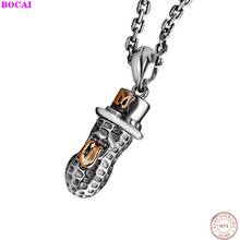 BOCAI-colgante de plata de ley S925 Unisex, joyería con personalidad, Plata tailandesa, cacahuete de precisión, caja negra Ga Wu, novedad de 2020 2024 - compra barato