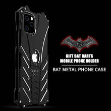 R-just-funda de protección estilo Batman para Iphone 12 Pro, carcasa híbrida de aluminio y Metal para Iphone 12, 11 Pro, X, Xr, Xs, Max, Se, 2020 7 8 Plus 2024 - compra barato