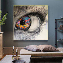 Abstract Big Eye Graffiti Art Modular Posters and Prints Canvas Painting Wall Art Picture for Living Room Nordic Cuadros Decor 2024 - buy cheap