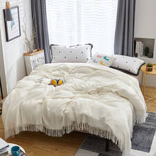 Вафельная клетчатая кровать, покрывало для дивана, бамбуковое тонкое летнее одеяло, покрывало для кровати, мягкое постельное белье, покрывало для полной королевы 2024 - купить недорого