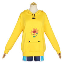 Ohto Ai Wonder Egg-disfraz de Cosplay, sudadera amarilla con capucha, pulóver, disfraces de Halloween 2024 - compra barato