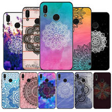 Mandala flower pattern black Silicone soft Phone Case for huawei P40 P30 P20 P10 Pro P9 Lite Psmart 2019 Y6 Y9 cover 2024 - buy cheap