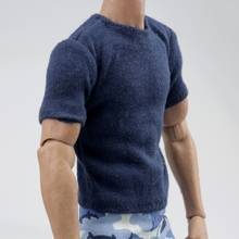 1/6 soldado masculino azul camiseta camuflagem calças modelo marinha terno ponto para 12 polegada figuras de ação modelo do corpo 2024 - compre barato
