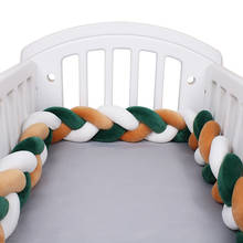 Trança amortecedora para cama de bebê, 27 cores, 2m, trançada longa artesanal, trançada de pelúcia, laço para berço de bebê, infantil 2024 - compre barato