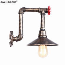 Retro Iron Water Pipe Wall Lamp Loft Decor LED Wall Light Fixtures Industrial Edison Wall Sconce Switch Bedside Home Lighting 2024 - buy cheap