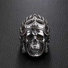 FDLK мужское Винтажное кольцо в стиле стимпанк, твердосплавное кольцо в виде черепа, байкерские мужские кольца в стиле панк, вечерние украшения 2024 - купить недорого