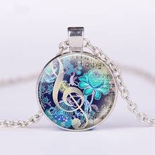 Music Charm Vintage Jewelry Music Notes Tibetan Silver Chain Pendant Necklace Musician's Christmas Gift 2024 - buy cheap