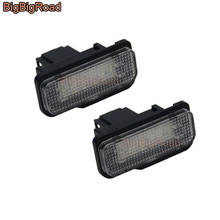 BigBigRoad For Mercedes Benz CLS 300 CLS 350 CLS 500 CLS 550 CLS 63 AMG LED Car License Plate Light Number Frame Lamp LED lights 2024 - buy cheap