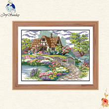 Joy sunday  dream home Cross Stitch kit Needlework set Canvas printed14CT 11CT DMC Home Decoration Send DIY Hand Made Gift 2024 - buy cheap