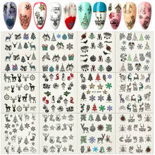1 Set Mixed Design New Nail Art Sticker Set Gold Silver Star Christmas Water Decal Slider Wraps Decor Manicure 2024 - buy cheap