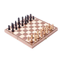 Wooden International Chess Set Wood Chess Set Travel Chess Board Game Chessboard Portable Family Game Toy Adult Kids Gift 2024 - buy cheap