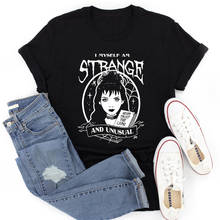 I Myself Am Strange And Unusual T-shirt Trendy Halloween Party Gift Tshirt Fashion Women Short Sleeve Graphic Witch Tee Top 2024 - buy cheap