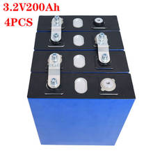 4pcs / lot Deep Cycle Prismatic 3.2V 200AH 3C LiFePO4 Battery for Solar Energ long life 3500 cycles for power system UPS supply 2024 - buy cheap