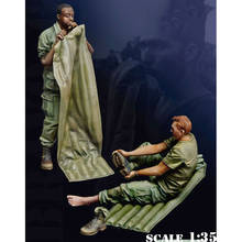 Figura de resina sin pintar de soldados de EE. UU. A escala 1/35, Kit de construcción 2024 - compra barato