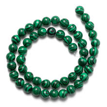 Wholesale Green Malachite Round Natural Loose Stone Beads 4 6 8 10 12mm for Jewelry Making Accessories Bracelet Necklaces DIY 2024 - buy cheap