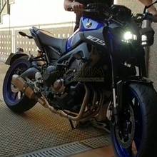 Tubo de escape para motocicleta, sistema completo de escape de fibra de carbono, deslizamento para yamaha fz09 mt09 coloridos 2014-2018, não para marcador 2024 - compre barato