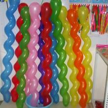 100 шт латексные Длинные Воздушные шары смешанные спиральные надувные шарики магические воздушные баллоны для моделирования украшения дня рождения свадьбы 2024 - купить недорого