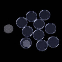 Cápsulas de moeda transparentes de 26mm de diâmetro, cápsulas redondas para armazenamento de artesanato, caixas de coleção e suporte com 10 peças 2024 - compre barato