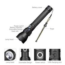 Drop Shipping xhp50.2 most powerful flashlight 3 Modes usb Zoom led torch xhp50 18650 or 26650 battery Best Camping, Outdoor 2024 - buy cheap