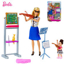 Original Brand Barbie Joints Move Doll Music Teacher Playset Toys for Girls Baby Birthdays Gifts Bonecas Toys musical Children 2024 - buy cheap