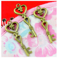 30pcs 41*14.4MM Antique Bronze Plated Keys Charms DIY Jewelry Making Pendant Handmade Crafts 2024 - compra barato
