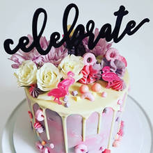 Decoração para bolos com topper de acrílico, decoração para festas, aniversário de formatura, em ouro 2024 - compre barato