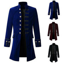 Mens Retro Steampunk Tailcoat Long Peacoat Gothic Victorian Coat Buttons Cosplay Trench Overcoat Outwear2022 2024 - buy cheap