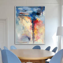 Blue Abstract Art Landscape Painting Abstract Oil Painting Large Wall Painting Wall Pictures For Living Room Home Decor Modern 2024 - buy cheap