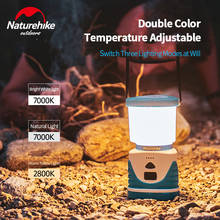 Naturehike luz de barraca de acampamento com carregamento usb, lâmpada led de 6600mah com temperatura de cor dupla ajustável, multifuncional para áreas externas e acampamento 2024 - compre barato