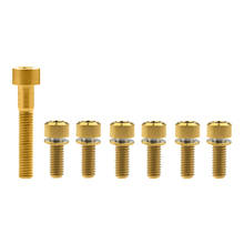 Xingxi-tornillo de titanio con arandelas para bicicleta, tornillo de estigma m6x35 mm, 6 piezas, M6x16, 18, 20, 25mm, 1 pieza 2024 - compra barato