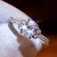 CHUHAN изысканное хрустальное кольцо, модное квадратное обручальное циркониевое кольцо, Брендовое дамское ювелирное изделие, обручальное ювелирное изделие 2024 - купить недорого
