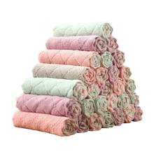 Microfiber Kitchen Towels Cleaning Cloth Scouring Pad Double-sided Strong Absorbent Dishcloth Wash Cloth Household Cleaning Tool 2024 - buy cheap