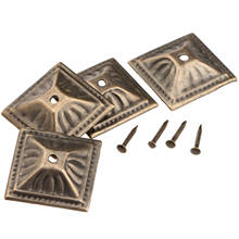 50Pcs Antique Square Nailhead Upholstery Decorative Nails Tack Stud Jewelry Wooden Box Furniture Pushpin Doornail Bronze 21x21mm 2024 - buy cheap