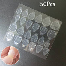 50 unids/lote de pegamento transparente para uñas postizas, adhesivo impermeable y transpirable, de doble cara, venta al por mayor 2024 - compra barato