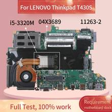 04X3689 Laptop motherboard For LENOVO Thinkpad T430S i5-3320M Notebook Mainboard 11263-2 SR0MY 2024 - buy cheap