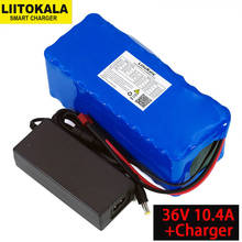 Liitokala 36V 10400mAh 18650 Lithium Battery 10.4ah Motorcycle Electric Car Bicycle Scooter batteries with BMS+ 2A Charger 2024 - buy cheap