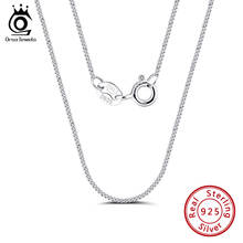 ORSA JEWELS 925 Sterling Silver Italian 1.0mm Side Chain Necklace Sterling Silver Pendant Necklaces Chains For Women SC18-P 2024 - compra barato