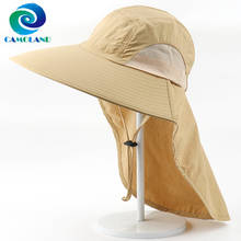 CAMOLAND-sombreros de sol UPF 50 + para hombre y mujer, Boonie impermeable con solapa de cuello, sombrero de cubo de ala ancha para exteriores, gorras de pesca y senderismo 2024 - compra barato