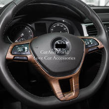 Accesorios para Volkswagon VW Tiguan 2017 2018 2019, botones para volante, embellecedores de cubierta de lentejuelas, decoración de coche de modelo alto 2024 - compra barato